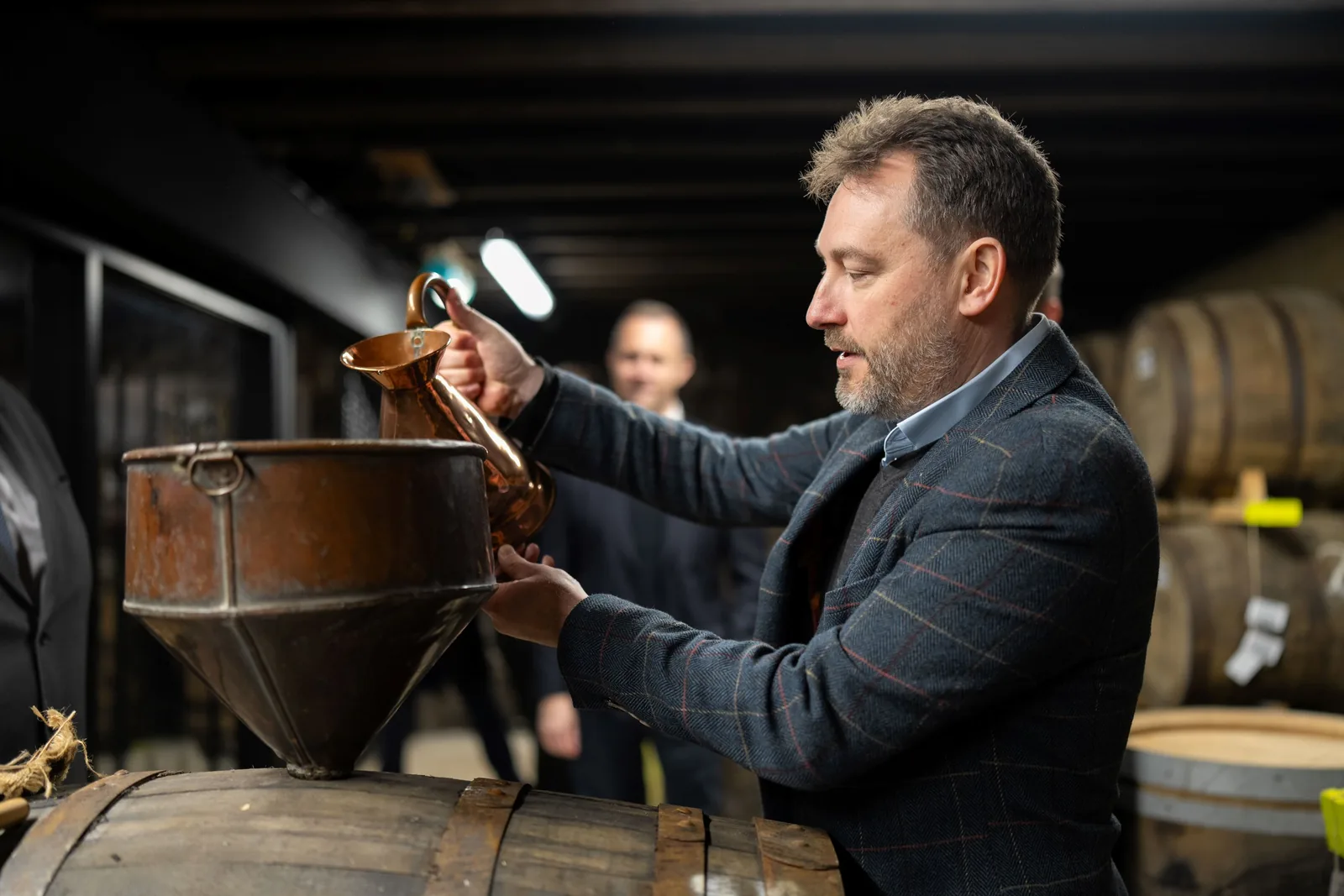 Whisky cask at Glen Garioch distillery, part of the WhiskHy hydrogen project